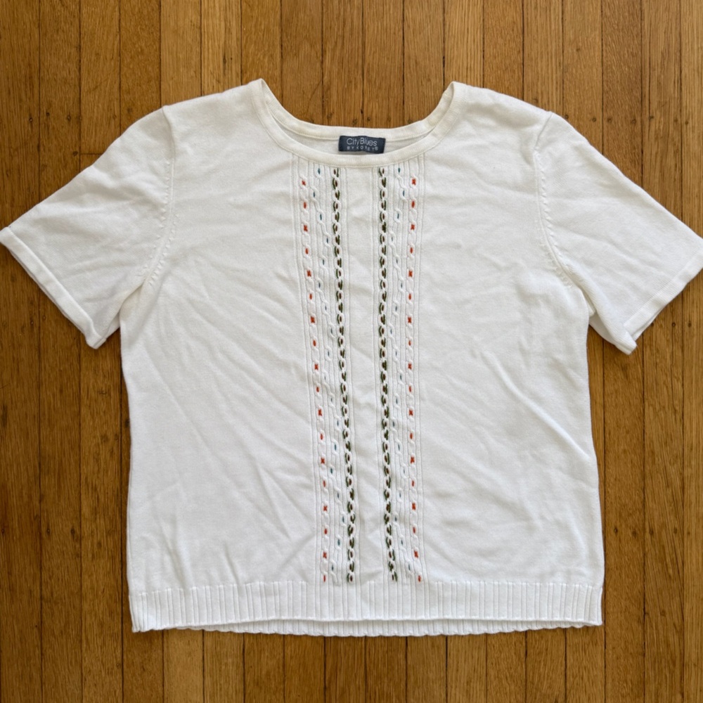 White Shirt Embroidered Details